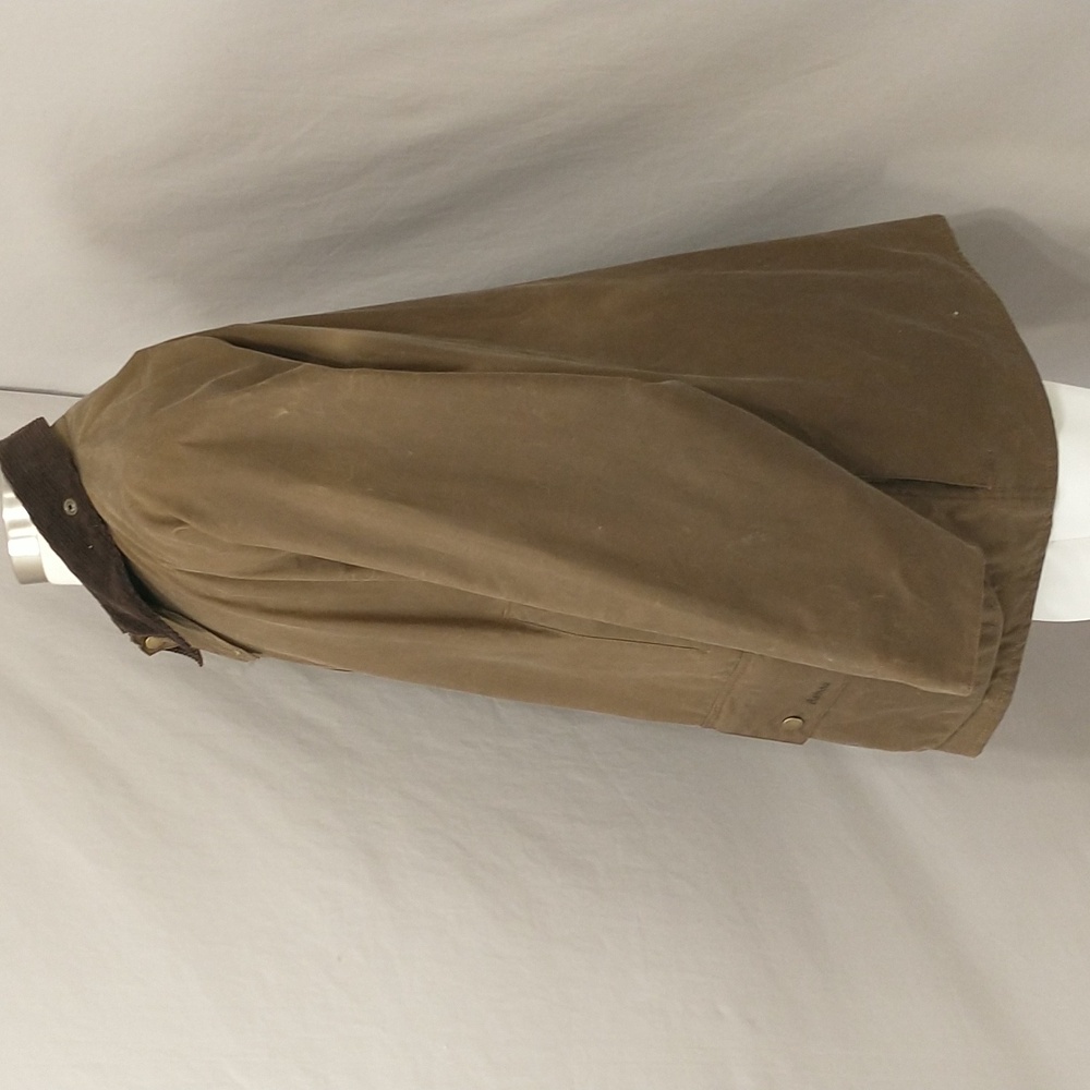 Barbour Wax Cotton Beaufort Jacket Tartan Lined 54" Chest 33" Long Jacket  ApxXL - Picture 4 of 16